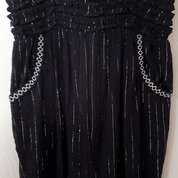 Amy Coe 12 Months Black with Silver Threads Slide-On Romper - Picture 4 of 7